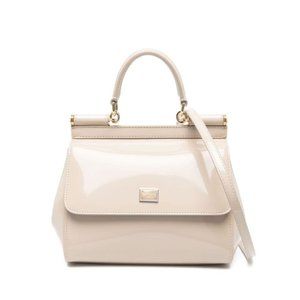 DOLCE & GABBANA Beige Leather Crossbody Bag